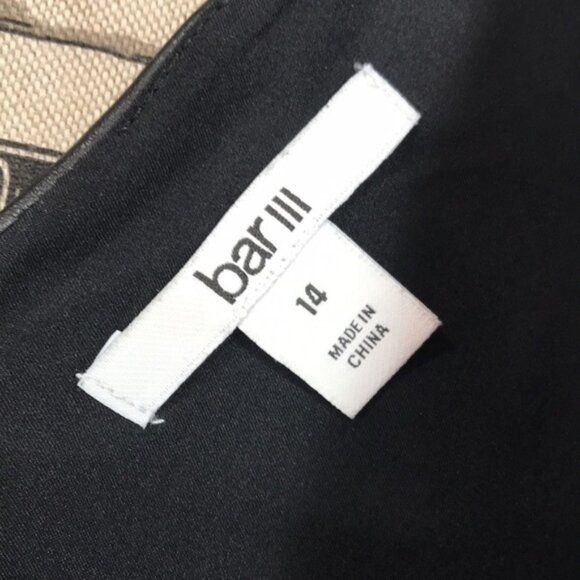 Bar III Belted Faux-Leather Dress - Picture 8 of 9